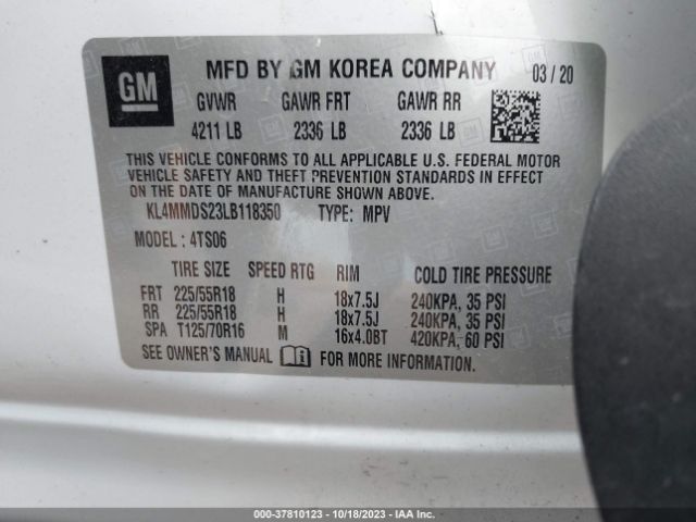 KL4MMDS23LB118350 Buick Encore Gx Select