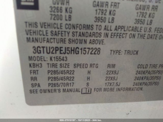 3GTU2PEJ5HG157228 GMC Sierra 1500 Denali