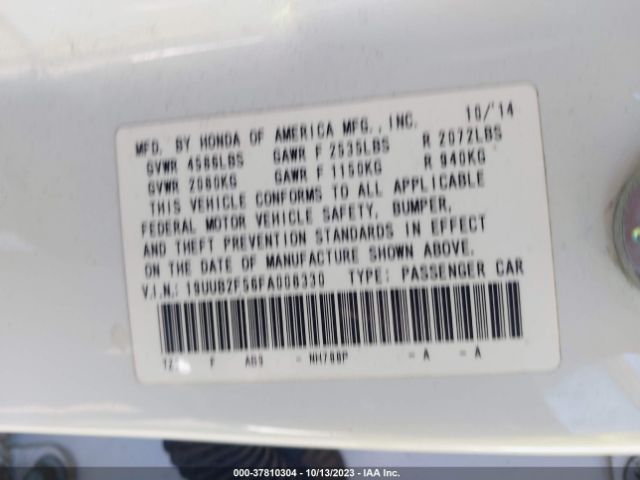 19UUB2F56FA008330 Acura Tlx V6 Tech