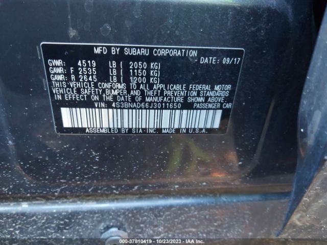 4S3BNAD66J3011650 Subaru Legacy Premium