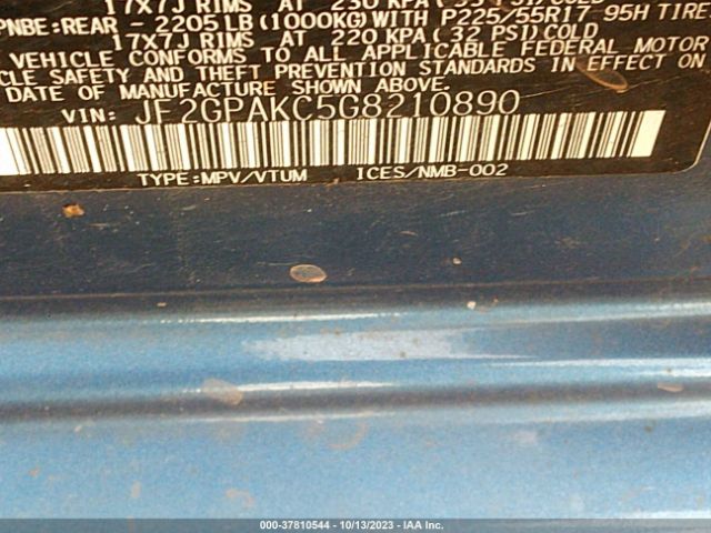 JF2GPAKC5G8210890 Subaru Crosstrek Limited
