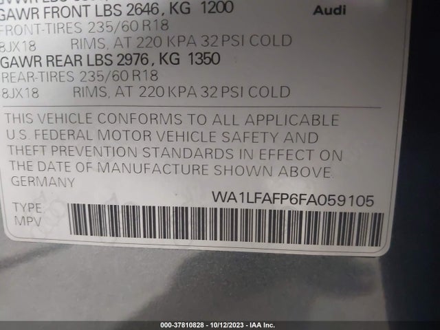 Audi Q5 Premium Plus 2015 WA1LFAFP6FA059105 Image 9