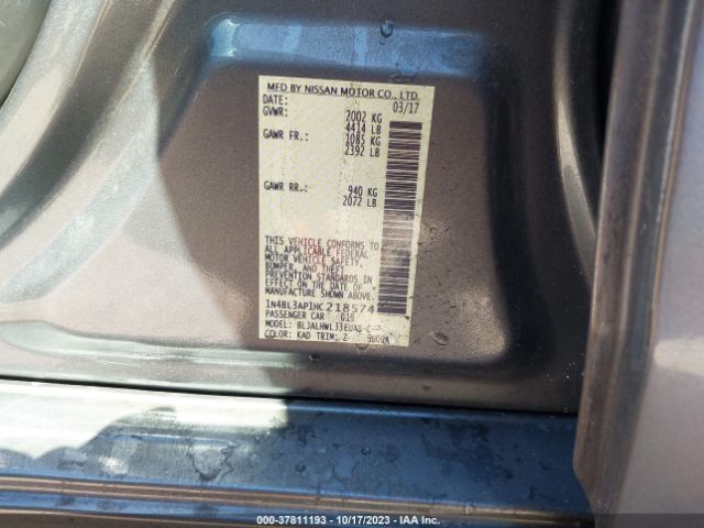 1N4BL3AP1HC218574 Nissan Altima 3.5 Sr