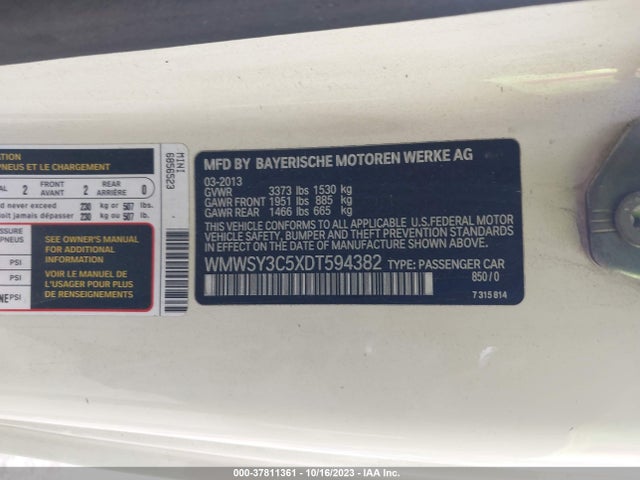 2013 MINI COOPER ROADSTER WMWSY3C5XDT594382 Photo 8
