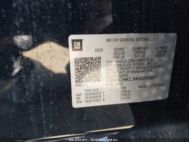 Chevrolet Suburban Lt 2019 1GNSCHKCXKR204607 Image 9