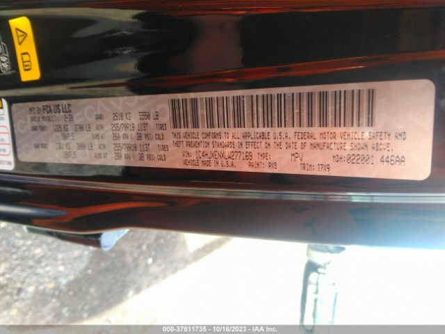 2020 JEEP WRANGLER UNLIMITED 1C4HJXENXLW277169 Photo 8