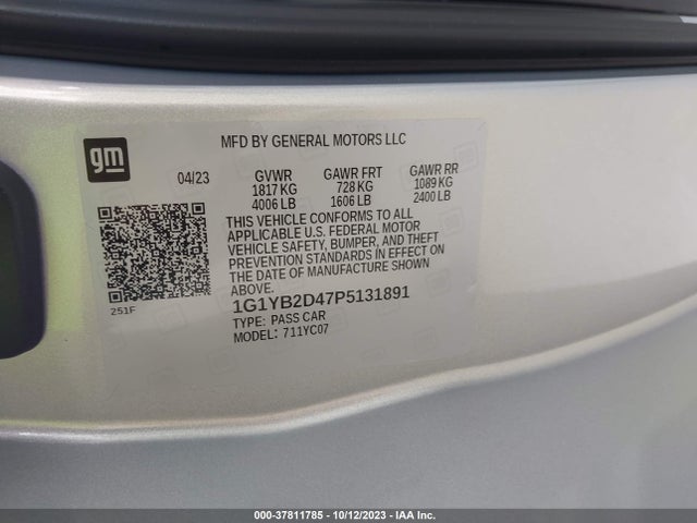 Chevrolet Corvette Stingray Rwd  2lt 2023 1G1YB2D47P5131891 Image 9