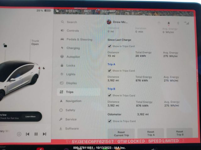 5YJ3E1EC6PF621567 Tesla Model 3 Performance
