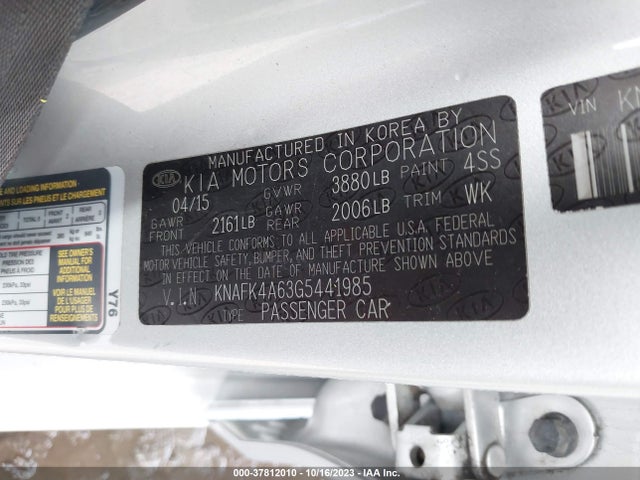 KIA FORTE LX 2016 KNAFK4A63G5441985 Image 9
