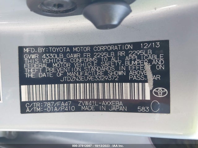 Toyota Prius V Two/three/five 2014 JTDZN3EU9E3329372 Image 9