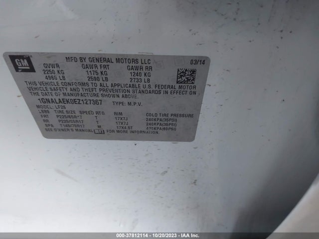 Chevrolet EQUINOX LS 2014 1GNALAEK0EZ127367 Image 9