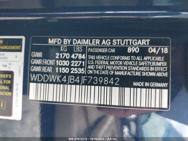 WDDWK4JB4JF739842 Mercedes-Benz C-class C 300
