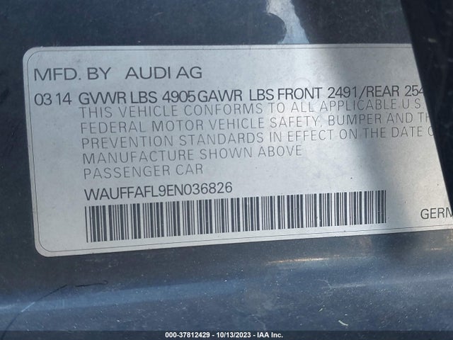 WAUFFAFL9EN036826 Audi A4 Premium Plus