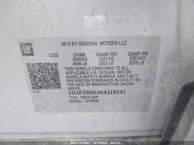 Chevrolet Bolt Ev Premier 2019 1G1FZ6S01K4119342 Image 9