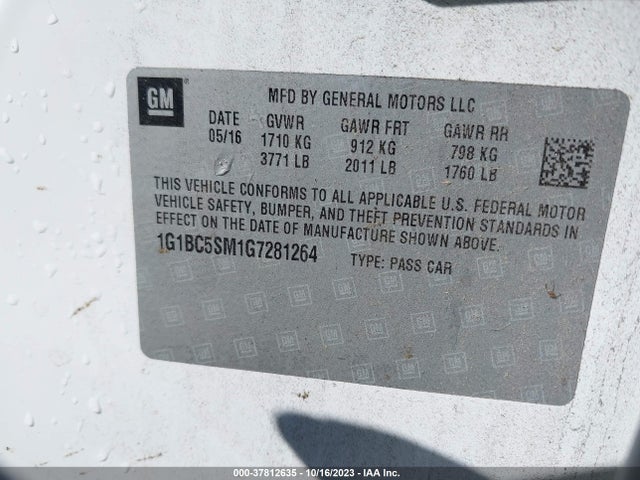 Chevrolet CRUZE LS 2016 1G1BC5SM1G7281264 Image 9
