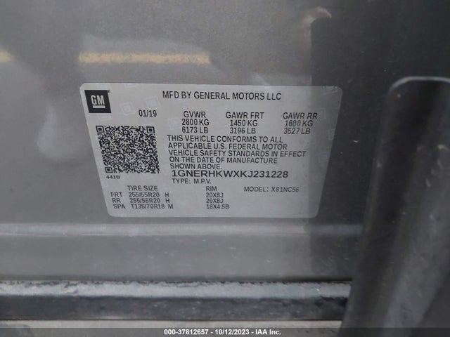 Chevrolet Traverse Lt Leather 2019 1GNERHKWXKJ231228 Image 9
