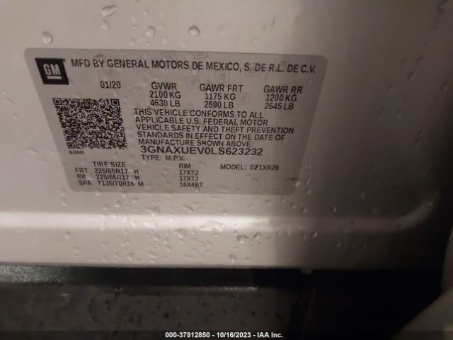 2020 CHEVROLET EQUINOX 3GNAXUEV0LS623232 Photo 8