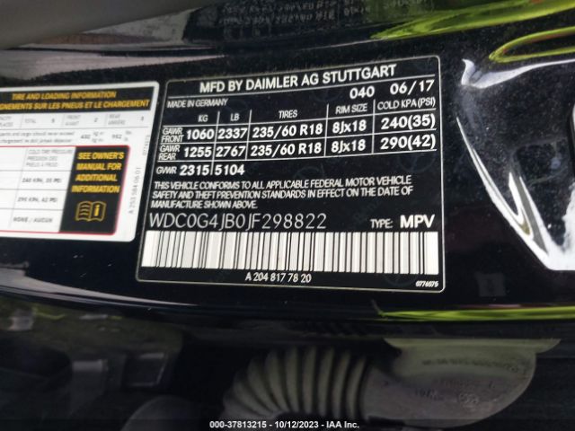 WDC0G4JB0JF298822 Mercedes-Benz Glc Glc 300