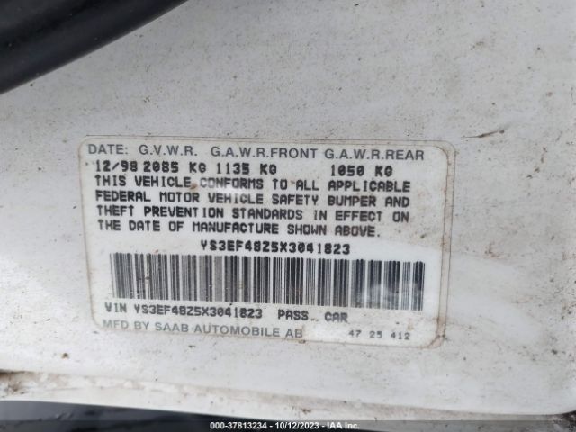 1999 SAAB 9-5 YS3EF48Z5X3041823 Photo 8