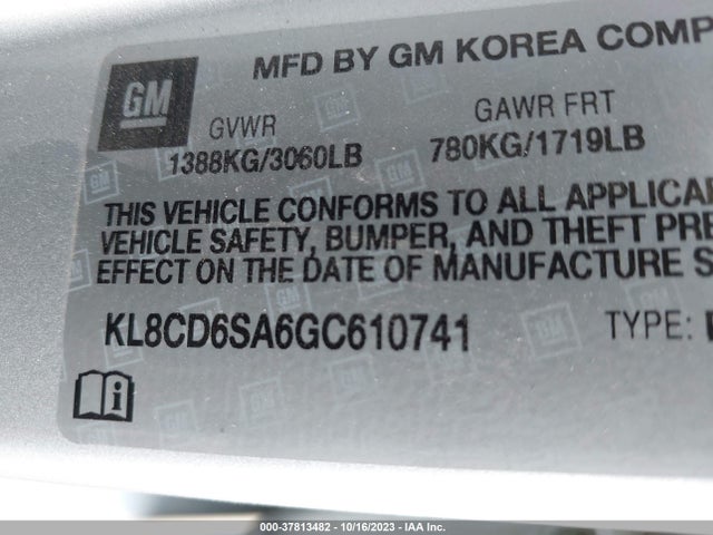 Chevrolet Spark 1lt Cvt 2016 KL8CD6SA6GC610741 Image 9