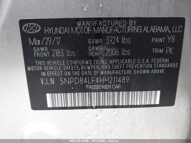 Hyundai ELANTRA SE 2017 5NPD84LF4HH211489 Image 9