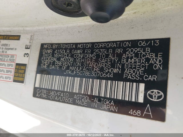 Scion TC 2014 JTKJF5C78E3070644 Image 9