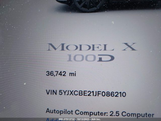 5YJXCBE21JF086210 Tesla Model X 75d/100d/p100d