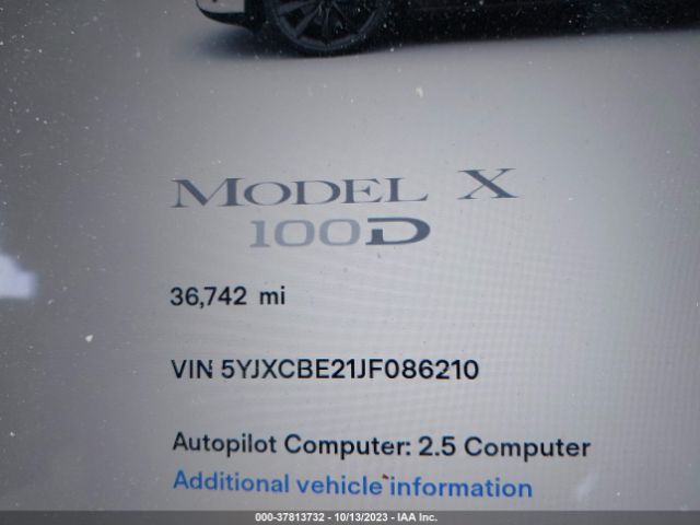 5YJXCBE21JF086210 Tesla Model X 75d/100d/p100d