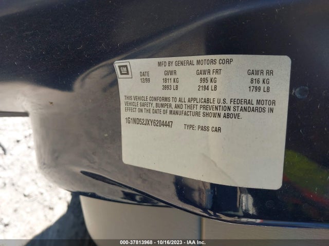 2000 CHEVROLET MALIBU VIN: 1G1ND52JXY6204447