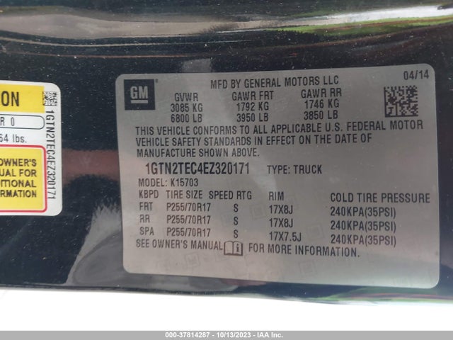 GMC SIERRA 1500 2014 1GTN2TEC4EZ320171 Image 9