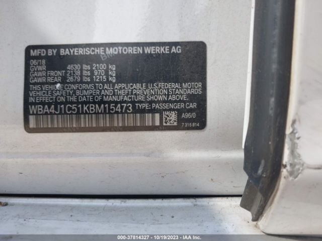 WBA4J1C51KBM15473 BMW 4 Series 430i