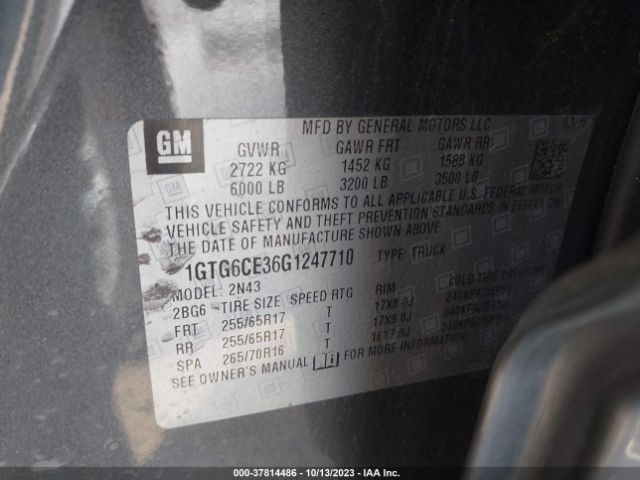 1GTG6CE36G1247710 GMC Canyon 4wd Sle