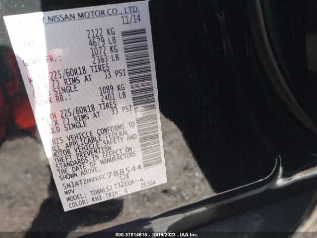 5N1AT2MVXFC788544 Nissan Rogue Sl