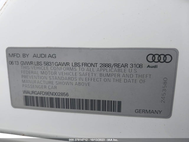 WAURGAFD9EN002856 Audi A8 L 3.0t