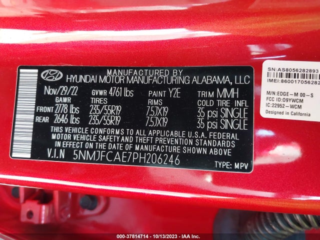 Hyundai TUCSON SEL 2023 5NMJFCAE7PH206246 Image 9