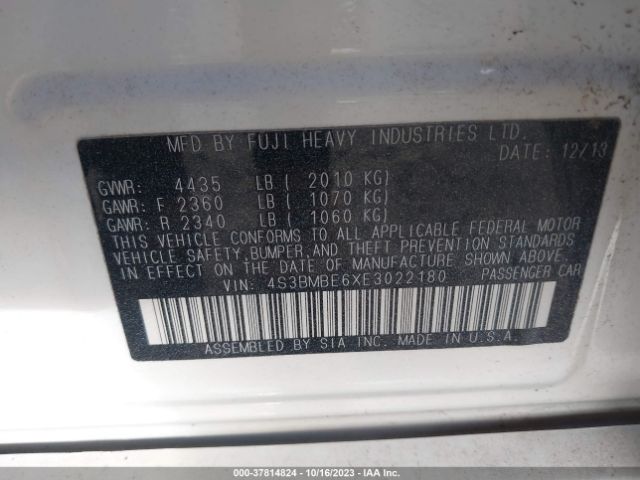 4S3BMBE6XE3022180 Subaru Legacy 2.5i Premium
