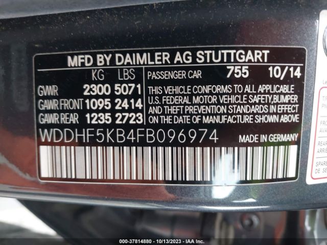 WDDHF5KB4FB096974 Mercedes-Benz E-class E 350