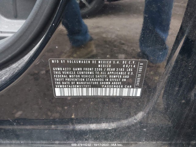 3VWD07AJ3EM317371 Volkswagen Jetta Sedan Se W/connectivity