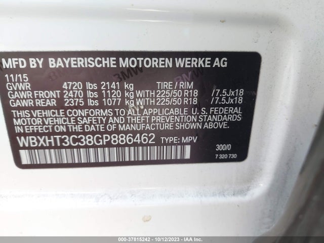 BMW X1 Xdrive28i 2016 WBXHT3C38GP886462 Image 9