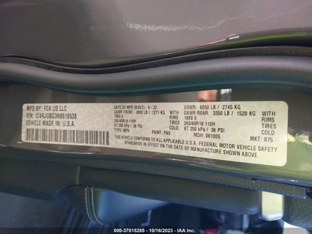 1C4RJGBG3N8618638 Jeep Grand Cherokee Limited