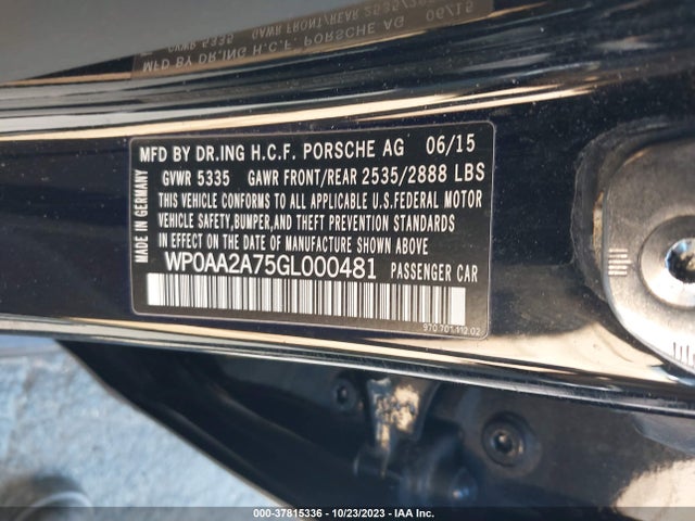 2016 PORSCHE PANAMERA WP0AA2A75GL000481 Photo 8