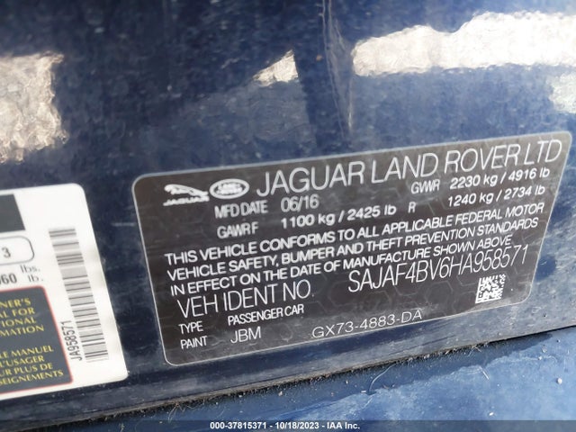 2017 JAGUAR XE SAJAF4BV6HA958571 Photo 8