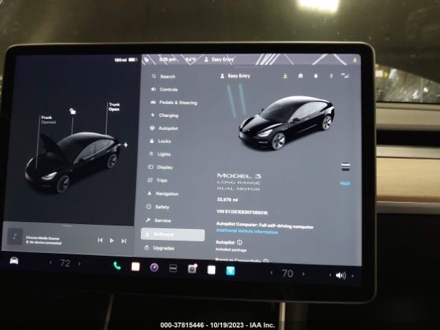 5YJ3E1EB2KF385015 Tesla Model 3 Performance/long Range