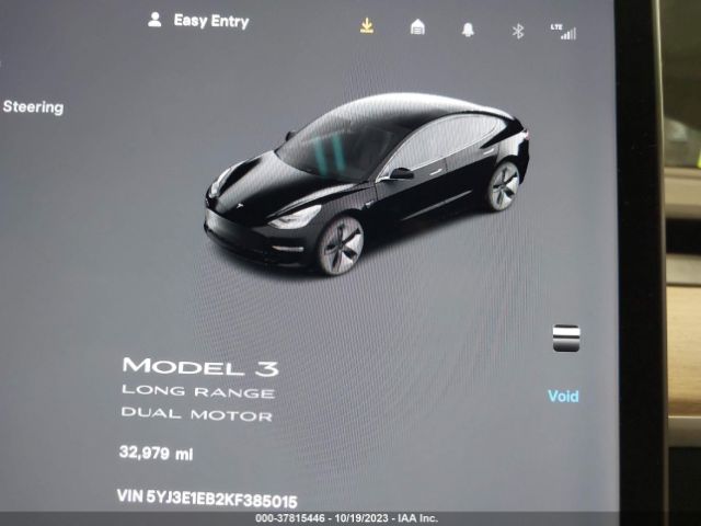 5YJ3E1EB2KF385015 Tesla Model 3 Performance/long Range
