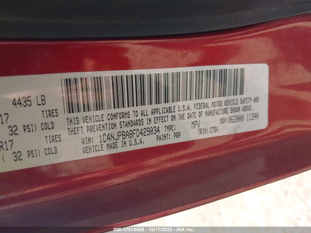 1C4NJPBA8FD429034 Jeep Patriot Altitude Edition