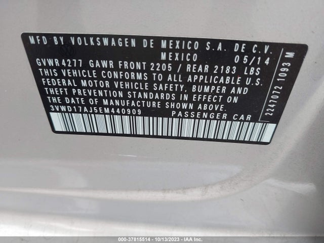 3VWD17AJ5EM440909 Volkswagen Jetta Sedan Se