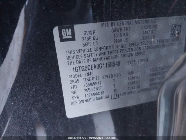 1GTG5CEA9G1168548 GMC CANYON SLE