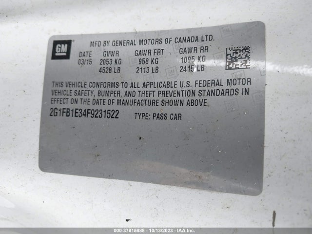 Chevrolet Camaro 2ls 2015 2G1FB1E34F9231522 Image 9
