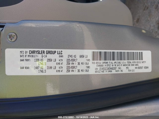 Dodge Grand Caravan Sxt 2014 2C4RDGCGXER466397 Image 9