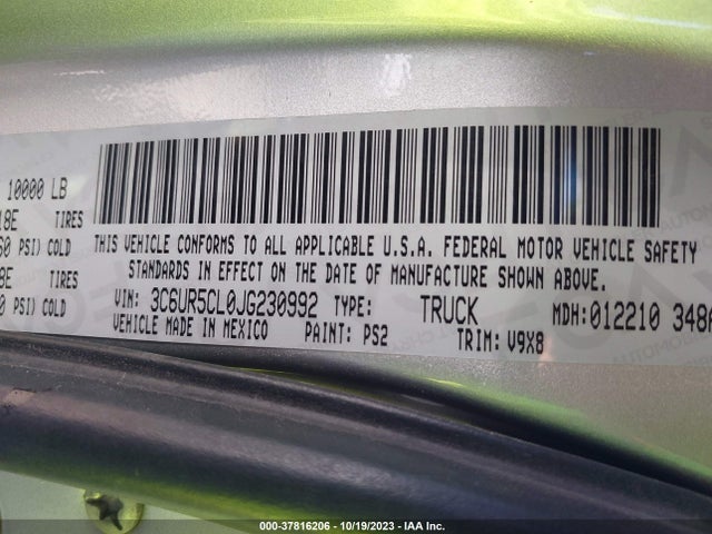 3C6UR5CL0JG230992 RAM 2500 Tradesman